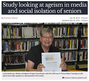 Linda Anderson recently spoke to paNOW regarding a RISC project about how older adults are perceived in the media. Linda Anderson recently spoke to paNOW regarding a RISC project about how older adults are perceived in the media.